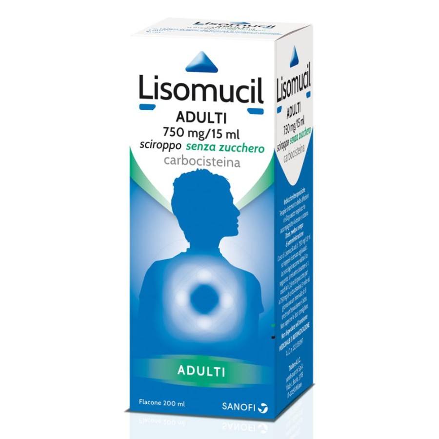 Lisomucil Tosse Muc 750 Mg 15 Ml Sciroppo Senza Zucchero Flacone 200 Ml