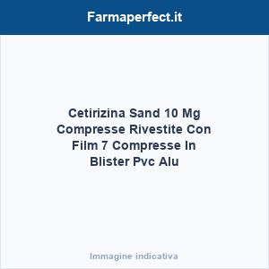Cetirizina Sand 10 Mg Compresse Rivestite Con Film 7 Compresse In Blister Pvc/Alu