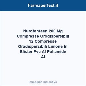 Nurofenteen 200 Mg Compresse Orodispersibili 12 Compresse Orodispersibili Limone In Blister Pvc Al Poliamide Al